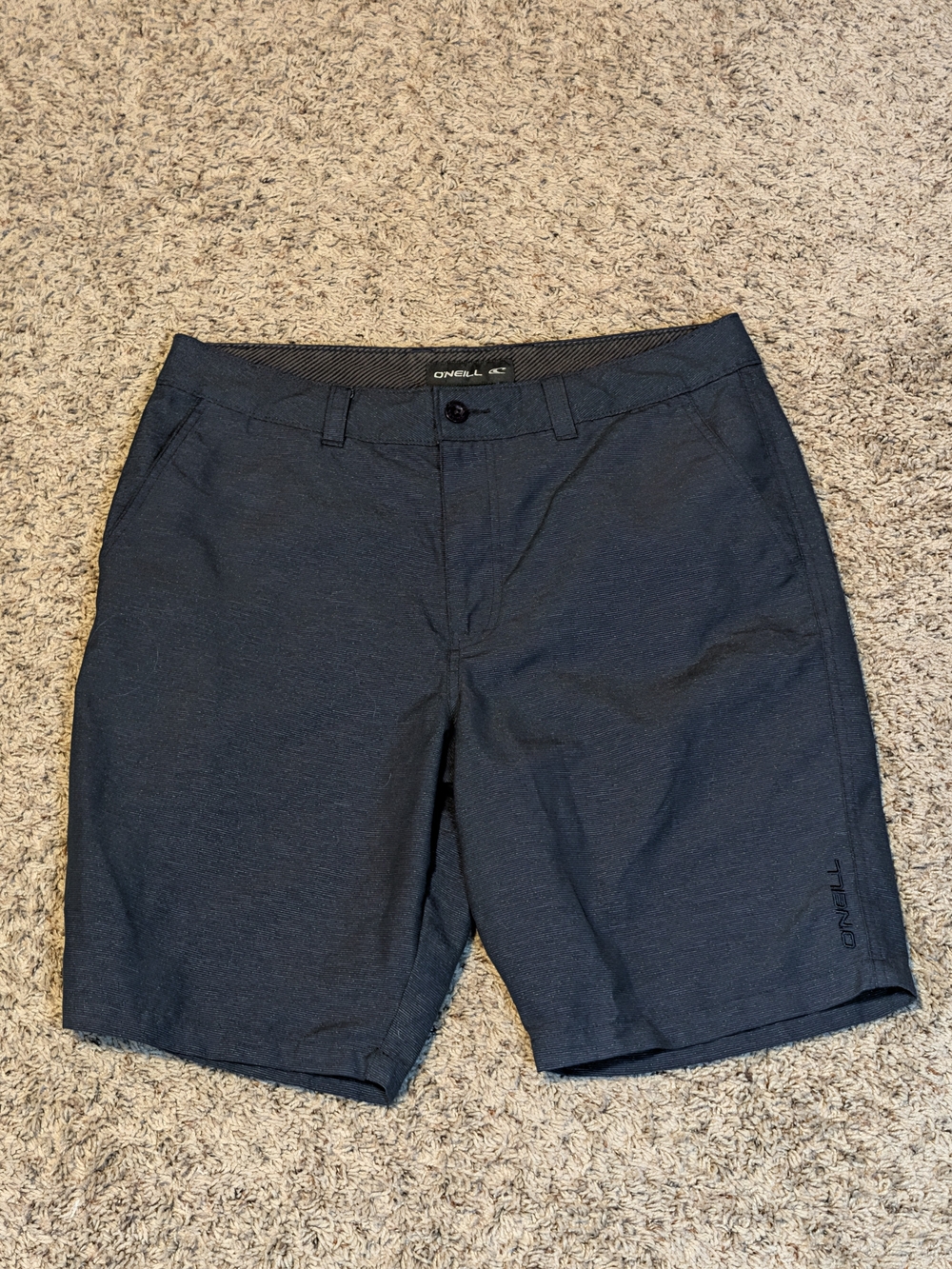 O'Neill Men's Dark Navy Flat Front Shorts Sz 34